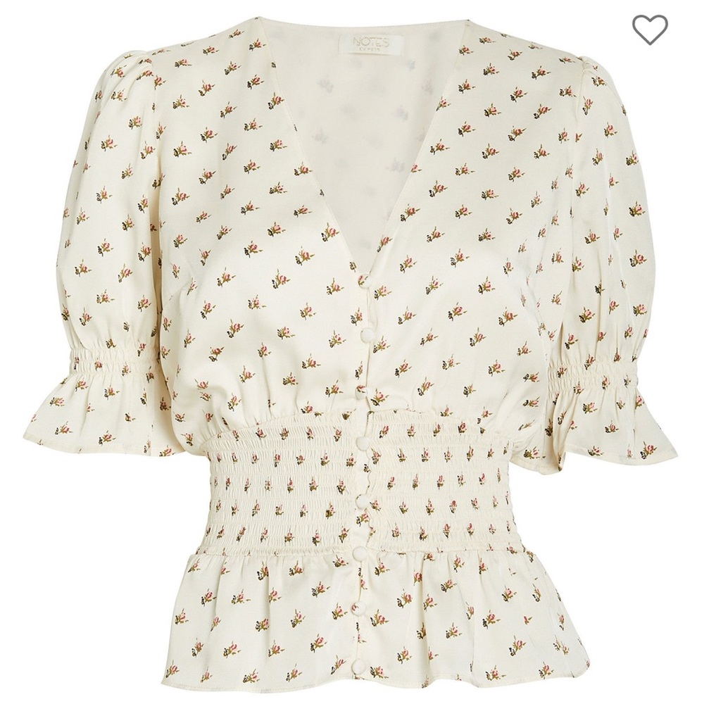 Notes Du Nord Lucy Floral Peplum Blouse